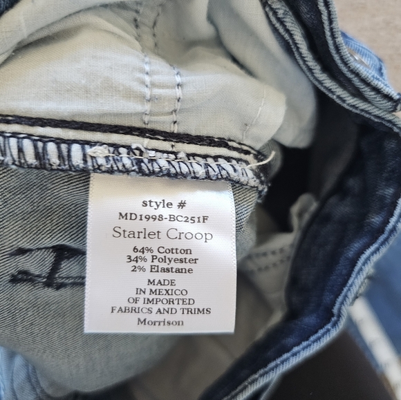 Morrison Starlet Crop Jeans In Medium Wash Size 28 - Picture 7 of 8